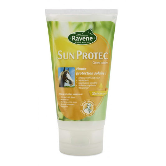 Crème solaire pour zones sensibles des poneys et chevaux Ravene Sun Protec 150 ml