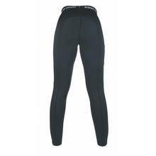 Charger l&#39;image dans la galerie, Legging d&#39;équitation basanes grip doublé polaire pour enfants et adultes HKM Wien noir arrière
