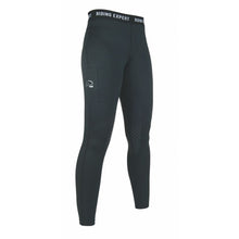Charger l&#39;image dans la galerie, Legging d&#39;équitation basanes grip doublé polaire pour enfants et adultes HKM Wien noir
