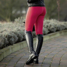Charger l&#39;image dans la galerie, Legging d&#39;équitation basanes grip doublé polaire pour enfants et adultes HKM Wien rouge porté
