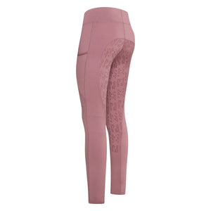 Legging équitation enfant de 3 à 16 ans Easy Rider Dietse full grip rose