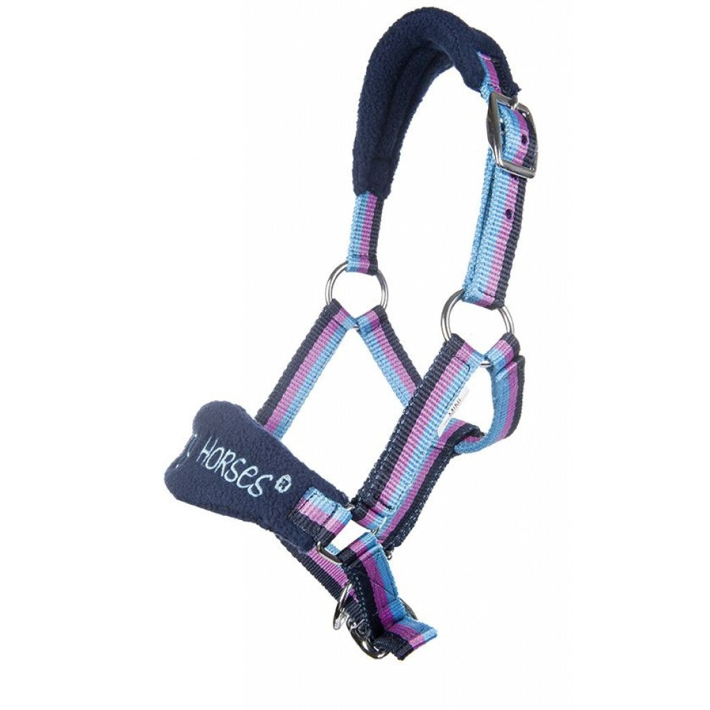 Equipride Licol En Corde Arc-en-Ciel Avec Laisse - Licol Réglable Pour Cheval Shetland