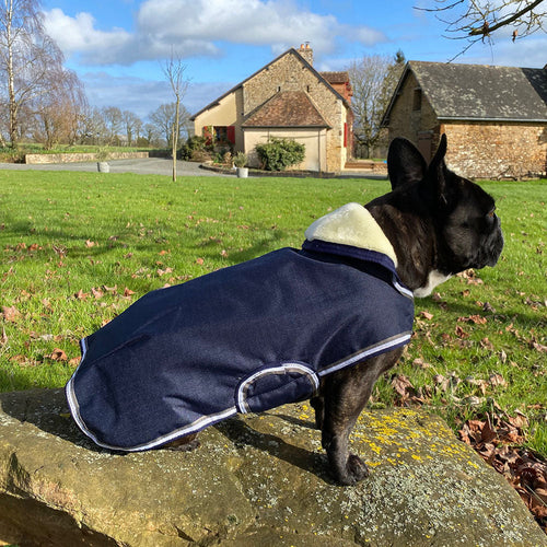 Manteau imperméable pour chien Canter doublé polaire avec col en fourrure synthétique