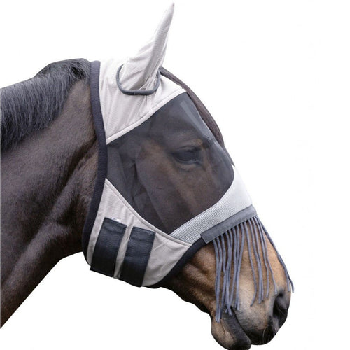 Masque anti-mouches pour poneys et chevaux HKM Fringes