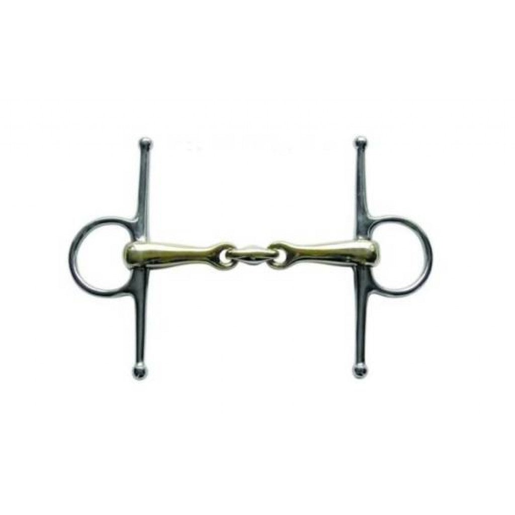 Mors à aiguilles double brisure pour poneys et chevaux HKM en acier maillechort