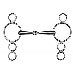 Mors réglable 4 anneaux pour shetlands poneys et chevaux Feeling du 95 au 135 mm
