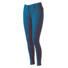 Charger l&#39;image dans la galerie, Pantalon d&#39;équitation mixte avec basanes en tissu Equithème Pro bleu
