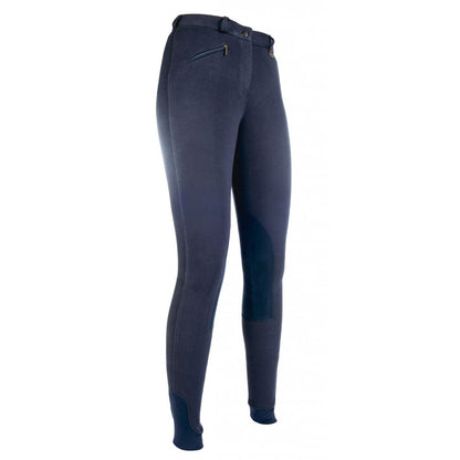 Pantalon équitation enfants de 6 à 16 ans HKM Penny Easy basanes en tissu marine