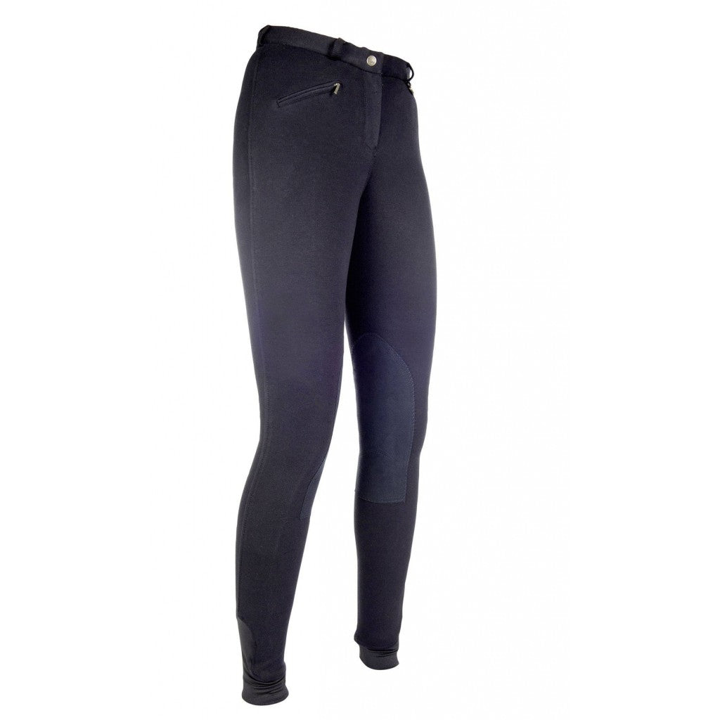 Pantalon équitation enfants de 6 à 16 ans HKM Penny Easy basanes en tissu noir