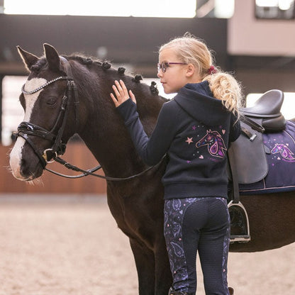 Pantalon d'équitation pour filles de 6 à 16 ans Imperial Riding Cosmic Sparkle AOP full grip