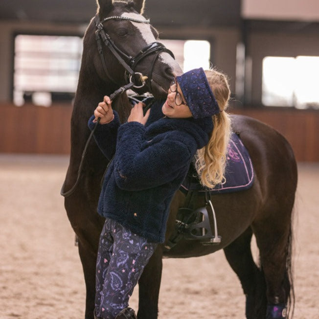 Pantalon d'équitation pour filles de 6 à 16 ans Imperial Riding Cosmic Sparkle AOP full grip