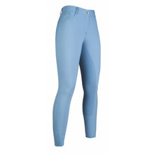 Charger l&#39;image dans la galerie, Pantalon d&#39;équitation avec fond intégral en silicone pour enfants et adolescents HKM Sunshine Full Grip bleu
