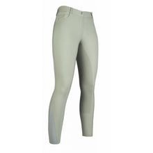 Charger l&#39;image dans la galerie, Pantalon d&#39;équitation avec fond intégral en silicone pour enfants et adolescents HKM Sunshine Full Grip olive
