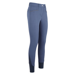 Pantalon équitation filles de 10 à 16 ans Easy Rider Sera full grip taille haute bleu