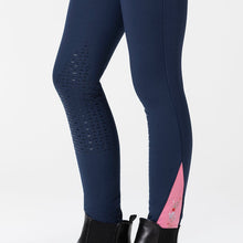 Charger l&#39;image dans la galerie, Pantalon équitation filles HKM Horse Spirit basanes grip marine
