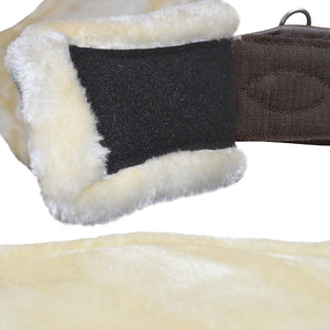 Détail de la doublure en mouton synthétique de la sangle anatomique Canter