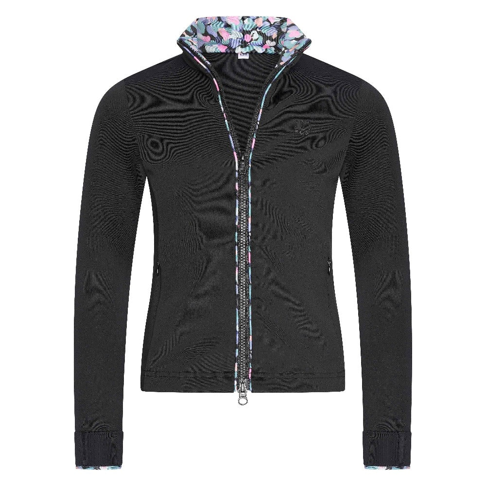 Sweat zippé pour filles de 6 à 16 ans Imperial Riding Cassy noir