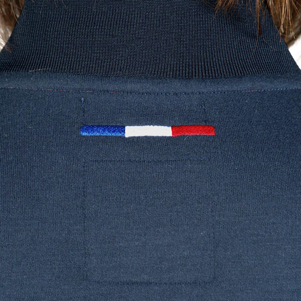 Sweat-shirt zippé pour petits cavaliers Flags&Cup France détail dos