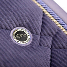 Charger l&#39;image dans la galerie, Tapis de selle en velours pour chevaux CSO ou dressage Lami-Cell Luxor violet
