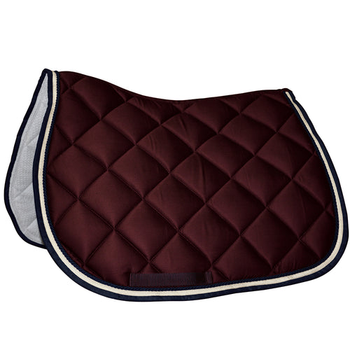 Tapis de selle pour chevaux Privilège Equitation Del Mar bordeaux et marine