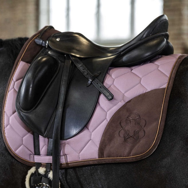 Tapis de selle pour poneys et chevaux HKM Arctic Bay mauve