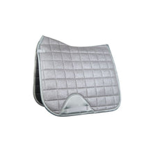 Charger l&#39;image dans la galerie, Tapis de selle pour poneys et chevaux HKM Glitter Mesh gris clair
