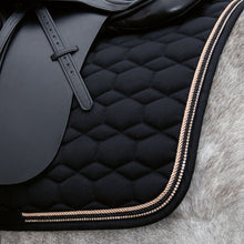 Charger l&#39;image dans la galerie, Tapis de selle pour poneys et chevaux CSO ou dressage HKM Glamour noir
