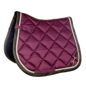 Tapis de selle pour poneys et chevaux HKM Golden Gate bordeaux