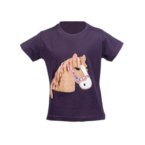 Tee-shirt à manches courtes pour petites filles de 3 à 12 ans HKM Lola Fluffy violet