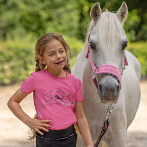 Tee-shirt à manches courtes pour petites filles de 6 à 16 ans Imperial Riding rose