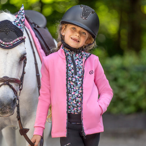 Sweat zippé pour filles de 6 à 16 ans Imperial Riding Cassy rose